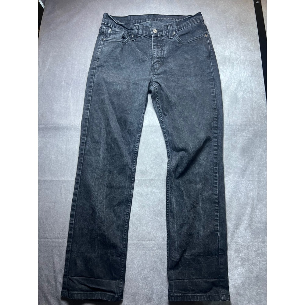 Levi's Men's 514 Straight Fit Jeans 32x30 Black Denim Classic Casual 00514-0730